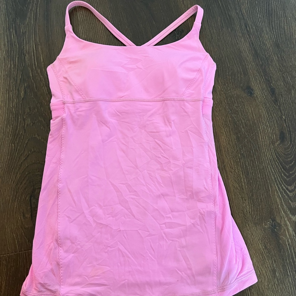 Pink Lululemon tank top size 4